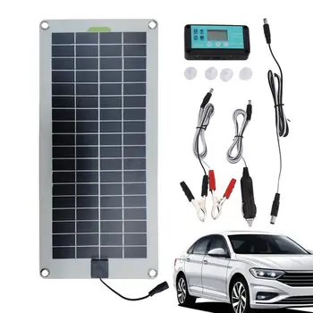 Слънчево Зарядно За Кола Водоустойчив Комплект За Бързо Зареждане На Слънчеви Панели 30 W 12v Зарядно За Кола На Слънчеви Батерии За Превозни Средства