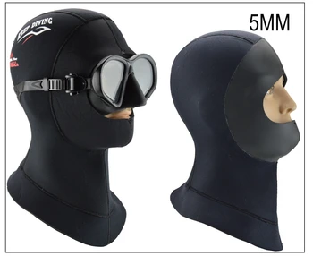 5 мм Неопреновый качулка за гмуркане с пагон За подводен риболов, запазва топлината, шапка за плуване с маска и шнорхел, водоустойчива плажна шапка за сърфиране, каране на каяк