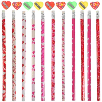60 бр. гумички за триене за моливи във формата на сърца за Свети Валентин, подаръци за деца в клас, Коледни планове