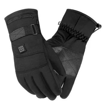 1 чифт зимни ръкавици с топъл, непромокаеми ръкавици с електрически нагревател, работещи на батерии за каране на ски, колоездене, къмпинг, риболов