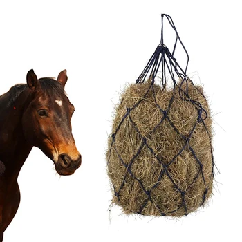 Мрежа за сенажа Трайни средства за грижа за конете Мрежа за сено с малки дупки Обзавеждане за сенокоса на Окото чанти за бавно подаване на сено за конете
