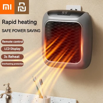 Xiaomi Youpin Стенен отоплител 800 W Мини нагревател за малка баня Вентилатори отопление с дистанционно управление Зимата Електрически нагревател