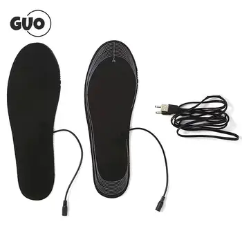 Стелки за обувки с USB-отопление, затопляне на краката, Стелки с електрически нагревател, миещи се топли термостельки унисекс