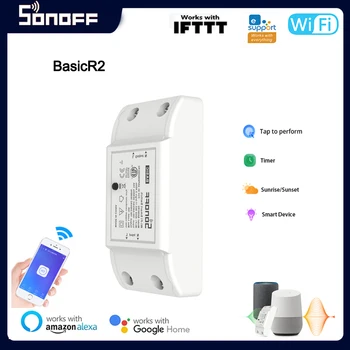 SONOFF Outlets BasicR2 Wifi Breaker-Switch Умни безжично дистанционно управление DIY Light Switch Домашна работа С Алекса Google Home
