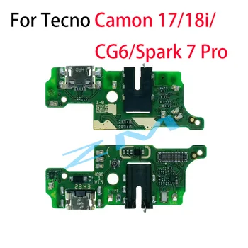 С подкрепата на IC бързо зареждане За Tecno camon 17 18i CG6 Spark 7 Pro USB Докинг станция, Зарядно Устройство, Порт Такса За зареждане на Гъвкав Кабел