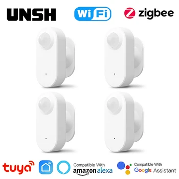 Sasha WiFi ZigBee Smart PIR датчик за движение на тялото Smart Life домашни алармени системи детектор Работи с Алекса Google Home