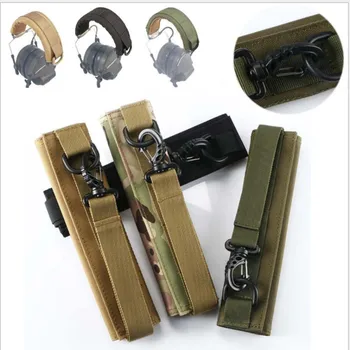 Външна модулна делото слушалки, лента за глава Molle за обикновените тактически слушалки, микрофон, калъф за слушалки за лов и стрелба