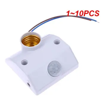 1 ~ 10ШТ AC110-220V 50/60 Hz 5LUX Датчик за Движение, Инфрачервен Сензор Автоматично включване на Притежателя на Лампа Бял