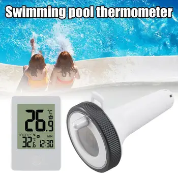 Годишният термометър за басейна, Безжичен резервоар за вода, плаващ сензор за температурата в басейна, термометър за риба Fish D9D1