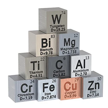 Елементи от 10 части-Кубчета -Плътност-Набор от кубчета, както е показано На фигура Метал с 0.39 инча/10 мм За събиране на Периодичната таблица на елементите