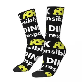 Нови Чорапи Унисекс Pickleball Dink Отговорно Се Отнасят До Продукт С Хубав Забавен Логото На Висококачествени Чорапи За Целия Сезон