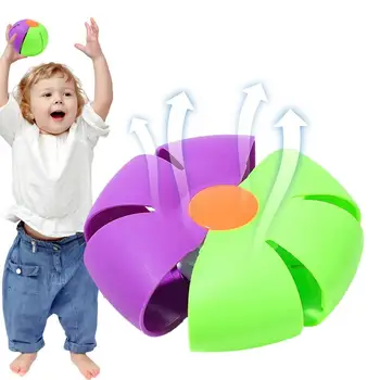 Топката-Летяща чиния Еластичен Стъпка По Летающему Топката С Разноцветни светлини Еластичен Стъпка Топката Лети Топката Детски Подскачащи