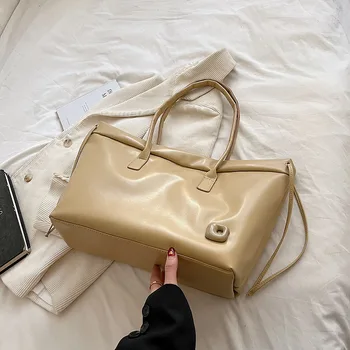 Модерна чанта-тоут Дамска чанта с голям капацитет Найлонова чанта през рамо чанта в Чантата си Училище