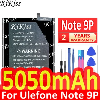Мощна батерия KiKiss капацитет 5050 ма Note 9P за Ulefone Note9P