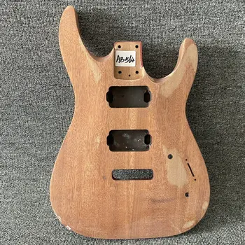 AB562 563 Корпус електрически китари матово черно и натурален, от масивна дървесина, резервни части за китара със собствените си ръце, за подмяна на