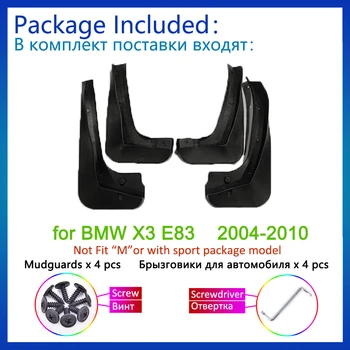 За BMW X3 E83 2004 2005 2006 2007 2008 2009 2010 Актуализация От кал Калници Предните и Задните Колела на Крило калник на задно колело Аксесоари