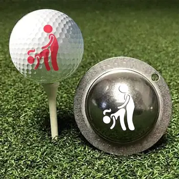 Маркер за топки за голф Шаблони маркери с дизайн линии за топка за голф на открито Дръжка за производство на топки Инструмент-маркер Аксесоари за голф