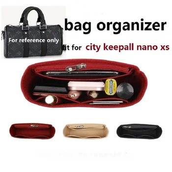 【Мек и лесен】 Поставяне-Органайзер За чанти L V City Keepall 25 Nano XS Разделител Органайзер Шейпър Защитно Клон Вътрешна Подплата