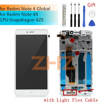 За Xiaomi Redmi Note 4 Глобална Версия на Дигитайзер с LCD Сензорен екран В Събирането + Рамка за redmi note 4x snapdragon 625 резервни Части за Ремонт на