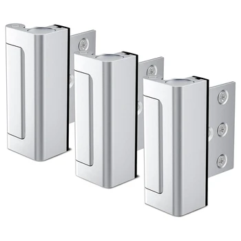 3шт U-образна Система за заключване на вратите от алуминиева сплав 3-инчов Система за заключване на вратите за сигурност на Главна рамка, която да запушва