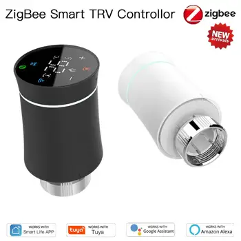 Умен Термостат Sasha ZigBee3.0 Клапан С Радиатора Smart TRV Регулатор на Температурата на Гласово Управление За Алекса Google Home