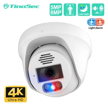 TinoSec HD 8MP PTZ POE Камера за Сигурност и Видеонаблюдение Умен Дом На Открито Откриване на Човек Автоматично Следене на Двустранен Аудиокамеры XMEye