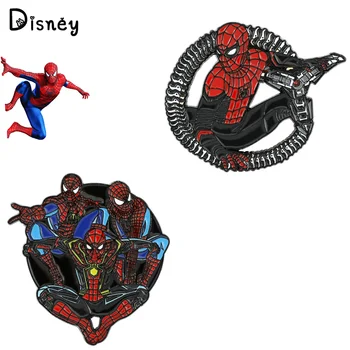 Брошка Супергерой на Marvel spiderman, Cosplay Отмъстителите, Икона на Човека-Паяк, Эмалевая Брошка, на Жени за облекла, Аксесоари за украса на раницата.