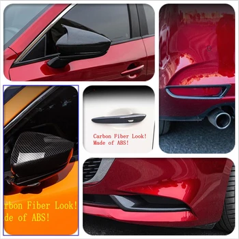 Защита на Огледала за обратно виждане/Украса на Фаровете фарове за мъгла, Фаровете/Онлей Дръжката на Вратата За Mazda 3 2019-2023 Външни Аксесоари