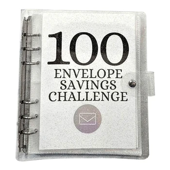 Комплект за решаване на задачи за спестяване на пари, 100 пликове за решаване на задачи за спестяване 5050 пликове с пари в брой за планиране на бюджета Издръжлив