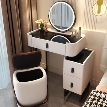 Модерен Тоалетка с чекмеджета Kawaii Essentials Бяла Тоалетка За Суета Малка Висококачествени Мебели За Прически