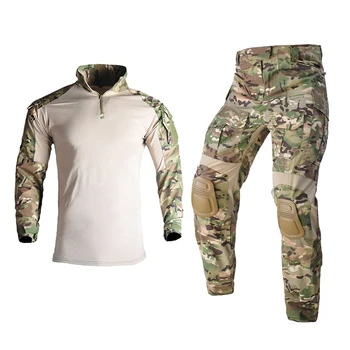 Бойна форма на HAN WILD + подплата, тактически панталони за сафари, военни, Армията камуфляжная риза, Военни ризи, Ловни облекла за мъже, Къмпинг
