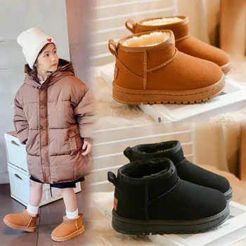 2023 Модни детски Ежедневни обувки Памук, Зимни обувки за момичета и момчета, топли Бебешки обувки, Памучни Зимни обувки за момчета, Маратонки