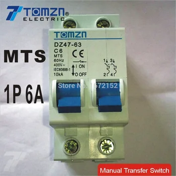 Автоматичен ключ с ръчно превключване 6A 1P MTS MCB 50 Hz/60 Hz 400 ~