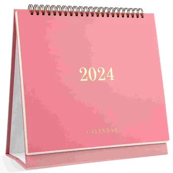 Настолен календар в 2024 година Тенис на Месечна стенен два реда задни планер Офис хартия планиране