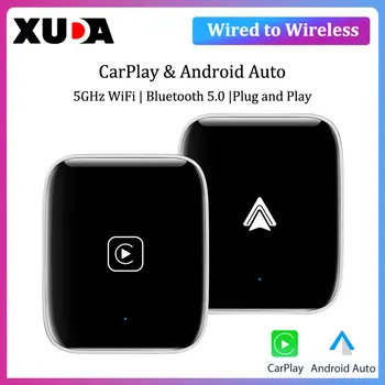 XUDA Mini Carplay Wireless Wired Android Auto AI Box Автомобилен мултимедиен плеър Mirrorlink Bluetooth Auto Connect за Toyota, Mazda