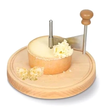 Маша сирене от неръждаема стомана, бръснач за сирене, идеален за производство на сирене Де Муан и шоколад, богат на функции и устойчив на корозия