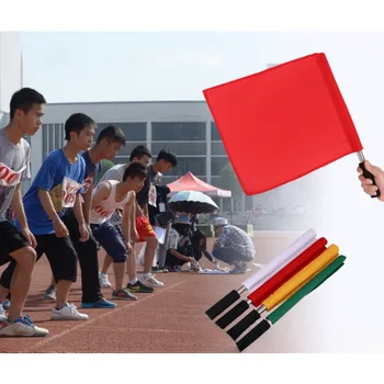 Сигнал за състезания по лека атлетика Флаг-индикатор за футболен съдия Отборно обзавеждане Флаг-Футбол Лесна екип Fair Play Sports