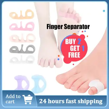 1 чифт Разделители за грижа за пръстите на краката Силиконови Ортопедични продукти за пръстите на краката Коректор на костите на палеца на крака при вальгусной деформация за красота педикюр
