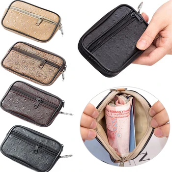 Мъжка чанта за дребни монети в разговорния стил на мълния, в чантата си за дреболии, чанта за чантата, мини-мек мъжки женски държач за карти, монети и ключове