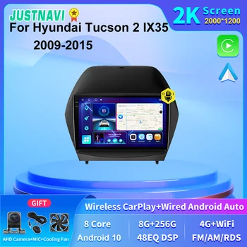 JUSTNAVI 2K Screen4G LTE Автомобилна Мултимедийна Главното Устройство Авторадио GPS За Hyundai Tucson 2 LM IX35 2009 2010 2011 2012 2013 2014 2015