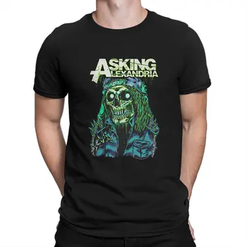Мъжка тениска в стила на рок-хеви-метъл Asking Alexandria С кръгло деколте и къс ръкав от 100% памук, Забавни, Висококачествени Подаръци за Рожден Ден