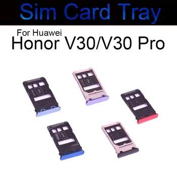 Оригинален адаптер тава за sim-карти за Huawei Honor V30 V30Pro SIM-карти Слот за карти на Притежателя на гнездото Подмяна на flex кабел, Ремонт на детайл