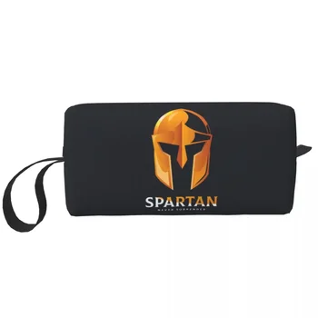 Косметичка Sparta Spirit Spartan Skull за жени, козметичен органайзер за пътуване, Модни чанти за съхранение на тоалетни принадлежности
