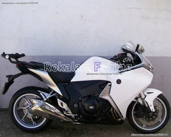За Honda VFR1200 2010 2011 2012 2013 VFR 1200 10-13 Бял Черен Автомобил ABS Мотоциклет обтекател (шприцоване)
