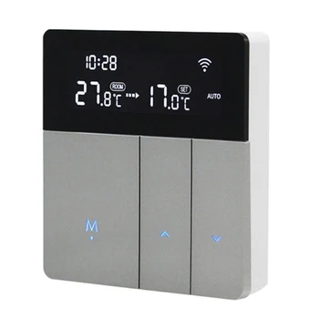 Интелигентен регулатор на температурата на Hristo Wifi, приложение за термостата, дистанционно управление Алекса Google Home, Гласово управление
