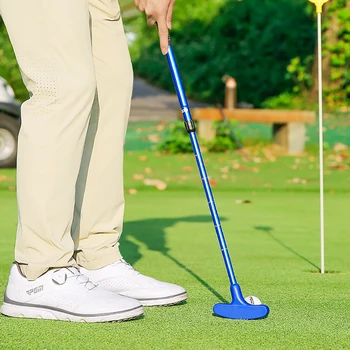 Двустранен стикове за мини голф за мъже и жени, стика за голф регулируема дължина за тренировъчно поле