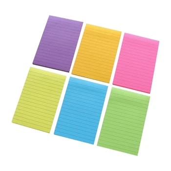 DXAB 6шт цветни стикери, широки бележник за водене на записки, джобен бележник с размери 4x6 инча
