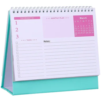 Настолен календар на 2024-2025 години Месечната настолен календар с панти капак от дебела хартия 18 месеца Януари Юни 2024 2025 Учебната година