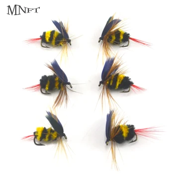 MNFT 6ШТ/10 # Стръв за улов летят риболов на пъстърва Hornet Изкуствен бръмбар за риболов на сладководна на открито