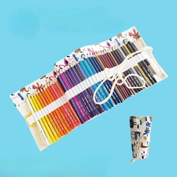 72 Цвят, 3,0, Груб молив с шестоъгълни маслянистостью, Преносим Тъканта, чанта, Комплект за рисуване на открито, Художествени пособия за студенти